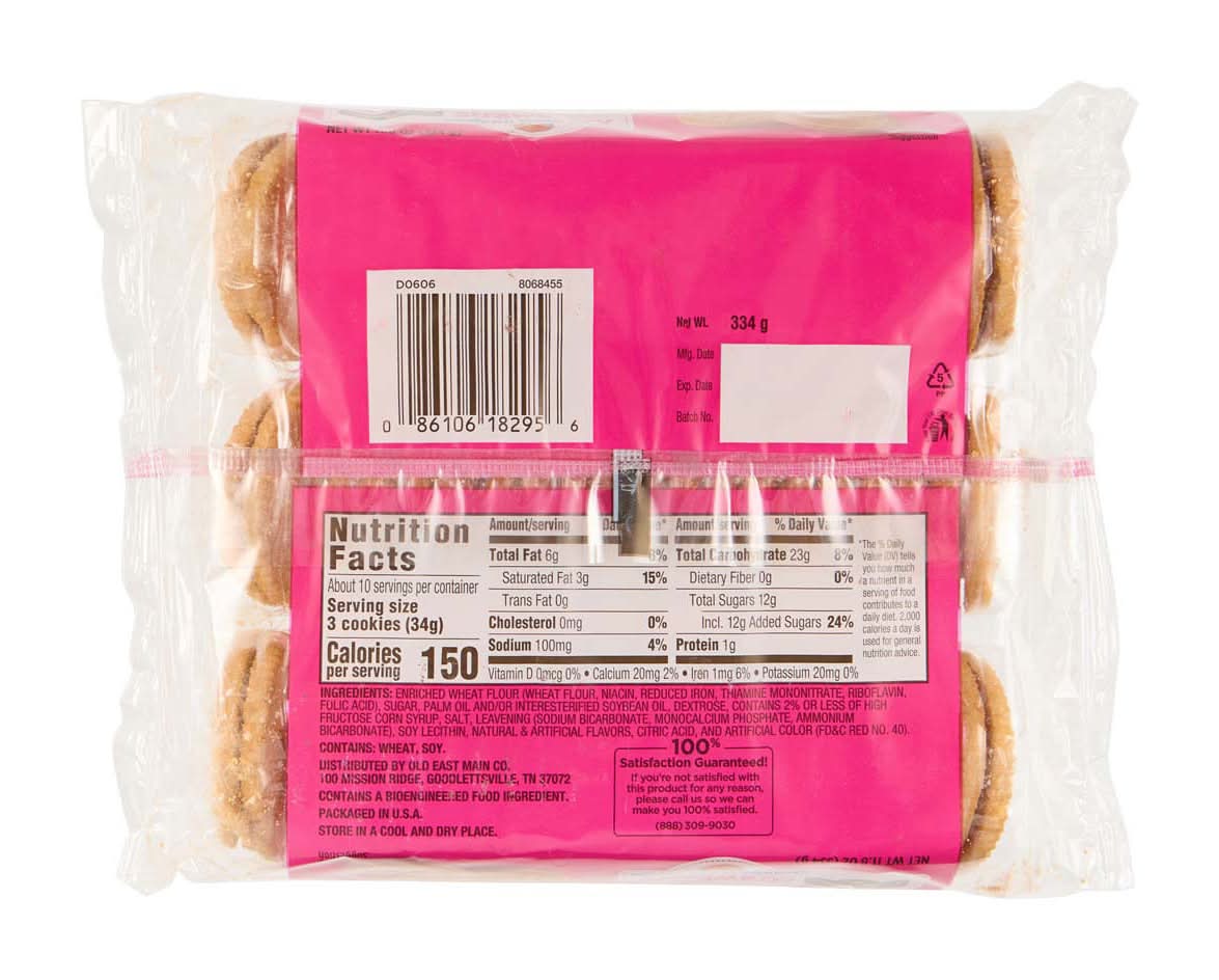 Clover Valley Sandwich Creme Cookies, Strawberry (11.8 oz)