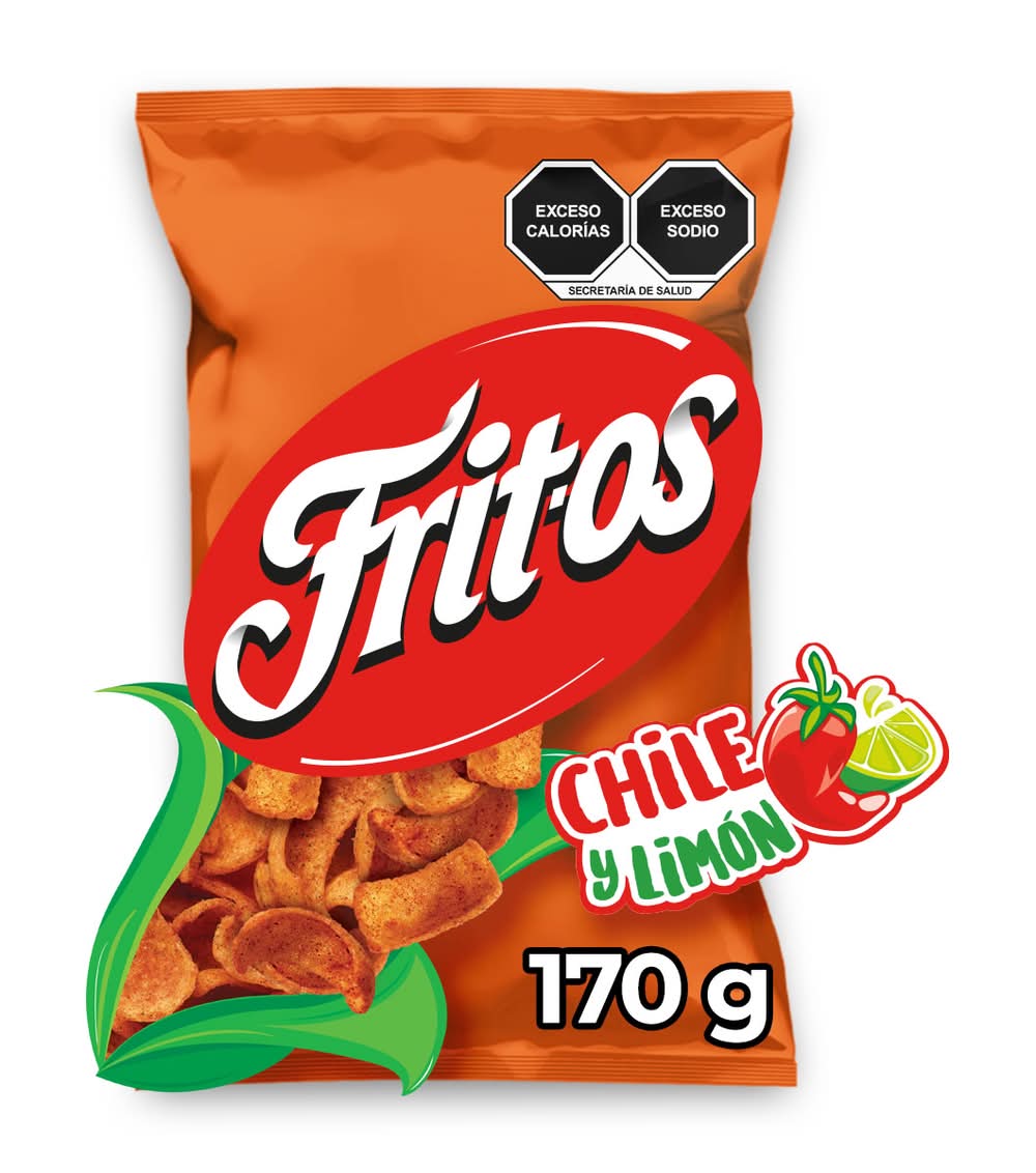 Fritos · Botana de maíz nixtamalizado con chile, limón (170 g)