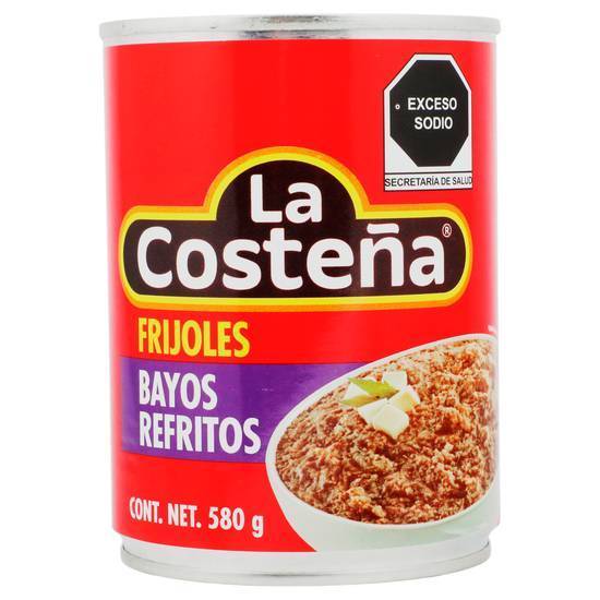 La costeña frijoles bayos refritos (lata 580 g)