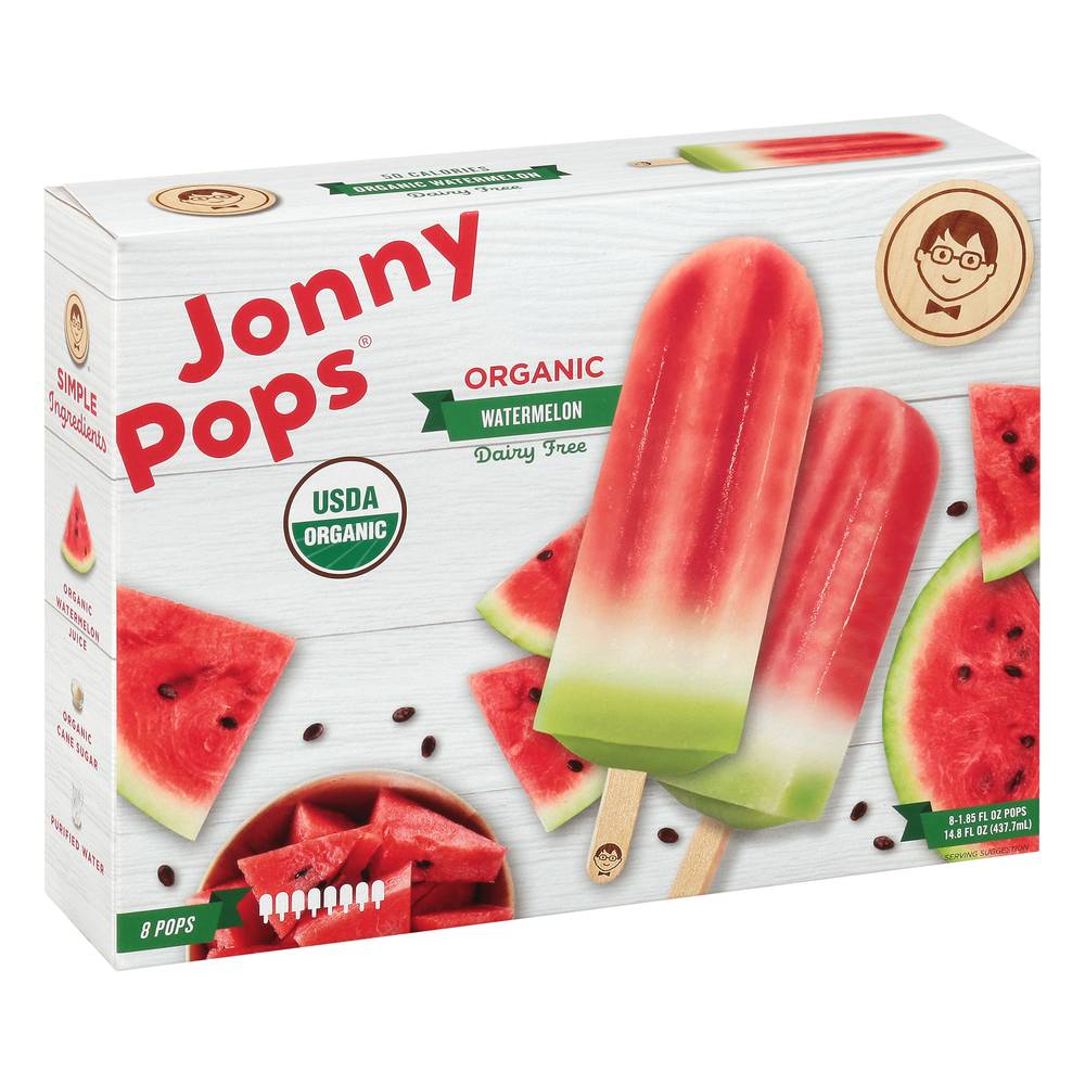 Jonnypops Organic Watermelon Pops (8 ct)