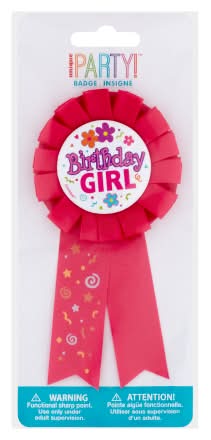 Unique PARTY! Birthday Girl Award Badge