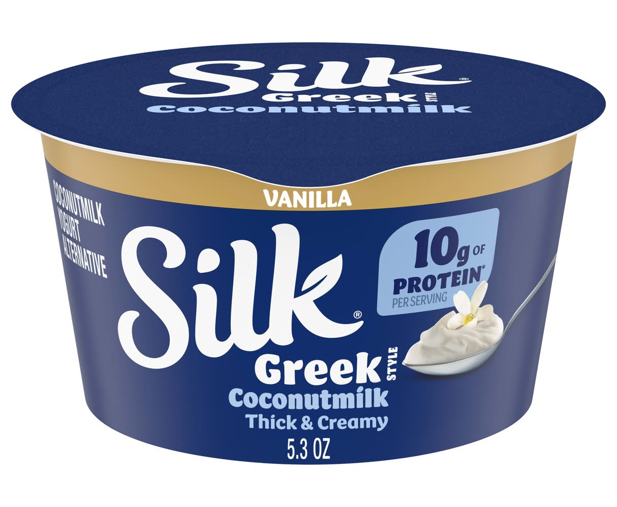 Silk Greek Style Thick & Creamy Yogurt Alternative, Coconutmilk And Vanilla (5.3 oz)