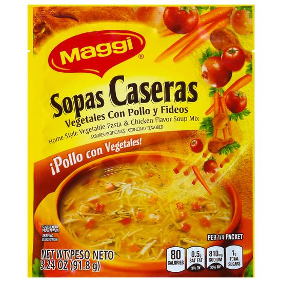 Maggi Home-Style Vegetable Pasta & Chicken Flavor Soup Mix