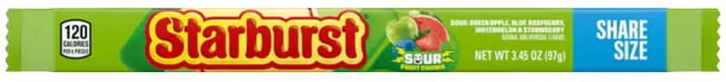 Starburst Sour Fruit Chews Share Size