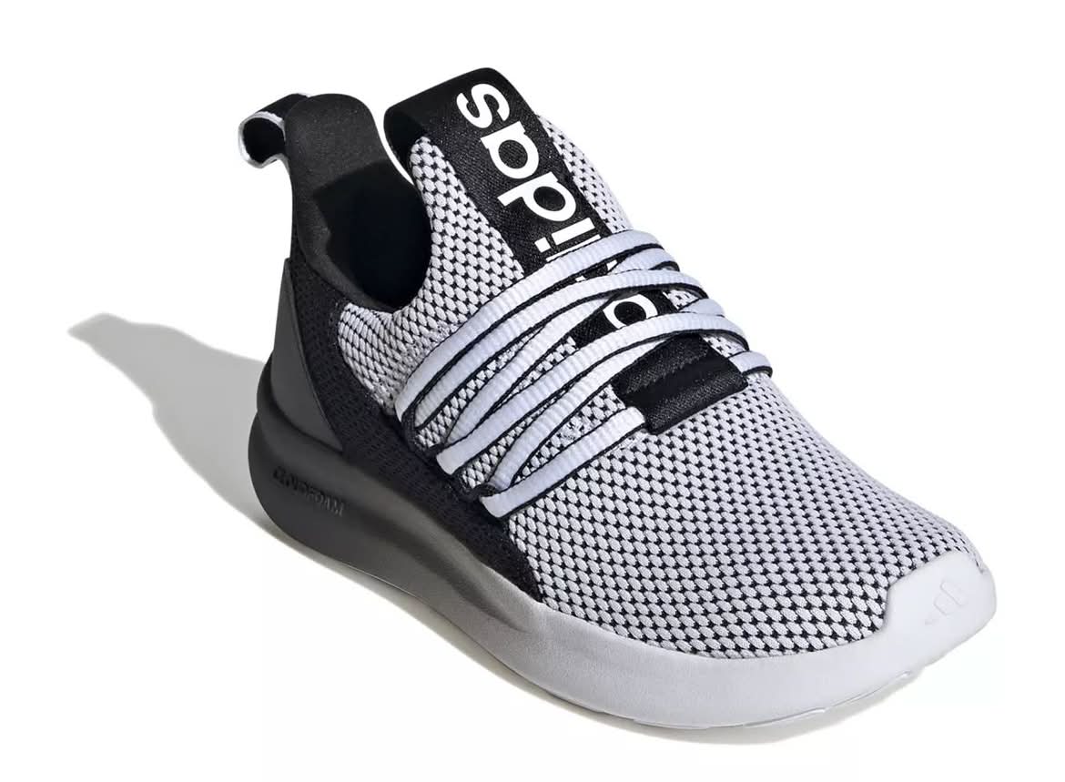 Adidas Lite Racer Adapt 7.0 Slip-On Sneaker - Kids' (Black/White Medium - 1 Youth)