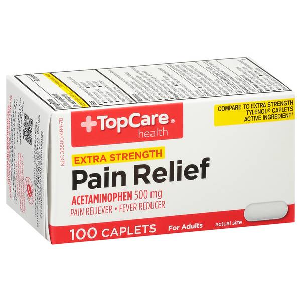 Topcare Extra Strength Pain Relief Acetaminophen 500mg (100 ct)