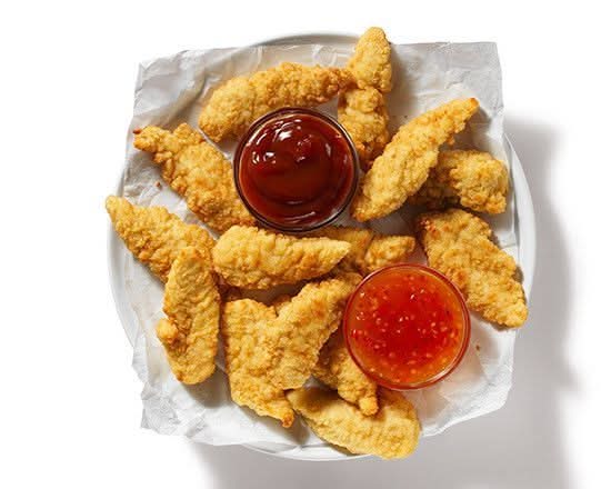 14 x Breaded Chicken Strips + 2 Dips of choice