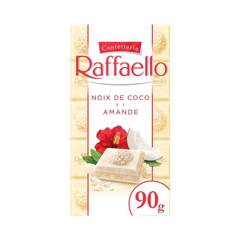 Confetteria Raffaello - Tablette chocolat blanc fourrée (noix de coco - amandes)