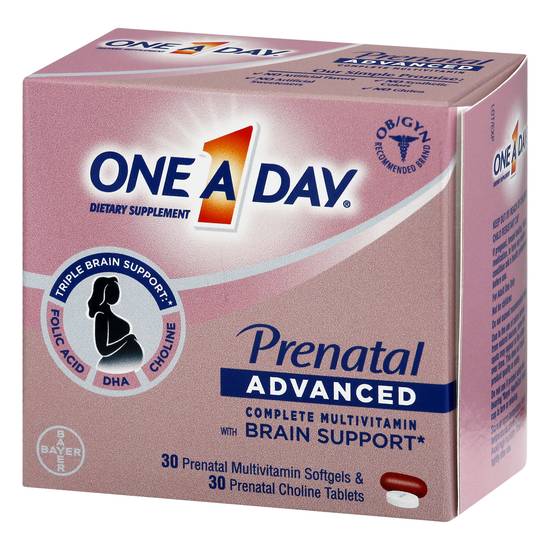 One a Day Prenatal With Brain Support Multivitamin Softgels (60 ct)