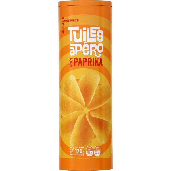 Leader Price - Tuiles apéro, paprika (170g)