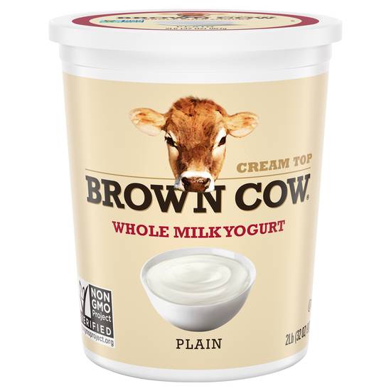 Brown Cow Cream Top Plain Whole Milk Yogurt