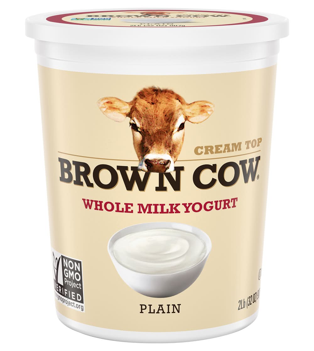 Brown Cow Cream Top Plain Whole Milk Yogurt (32 oz)