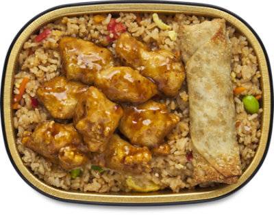 Readymeals General Tsao Chicken Thigh W/ Fried Rice & Egg Roll Cold - Each