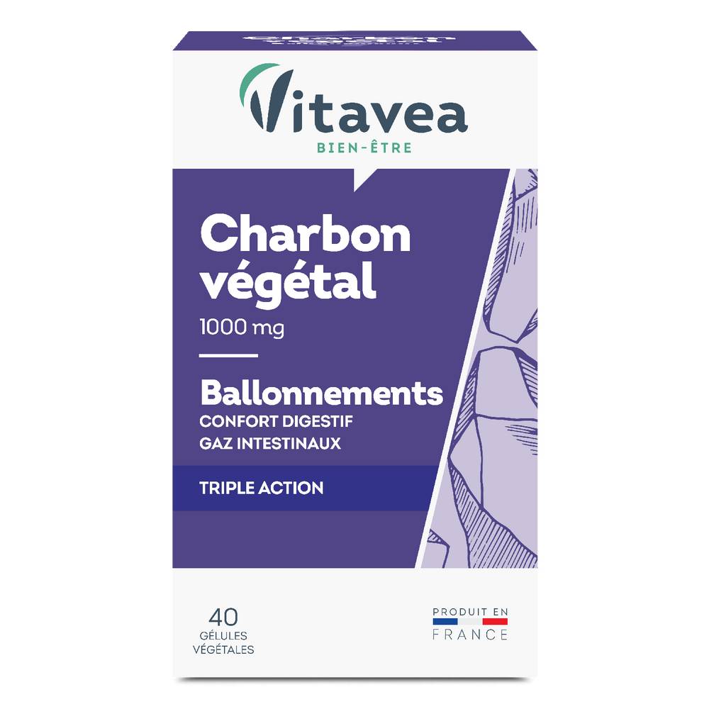 Vitavea - Complément alimentaire charbon sans sucres (40 pièces)