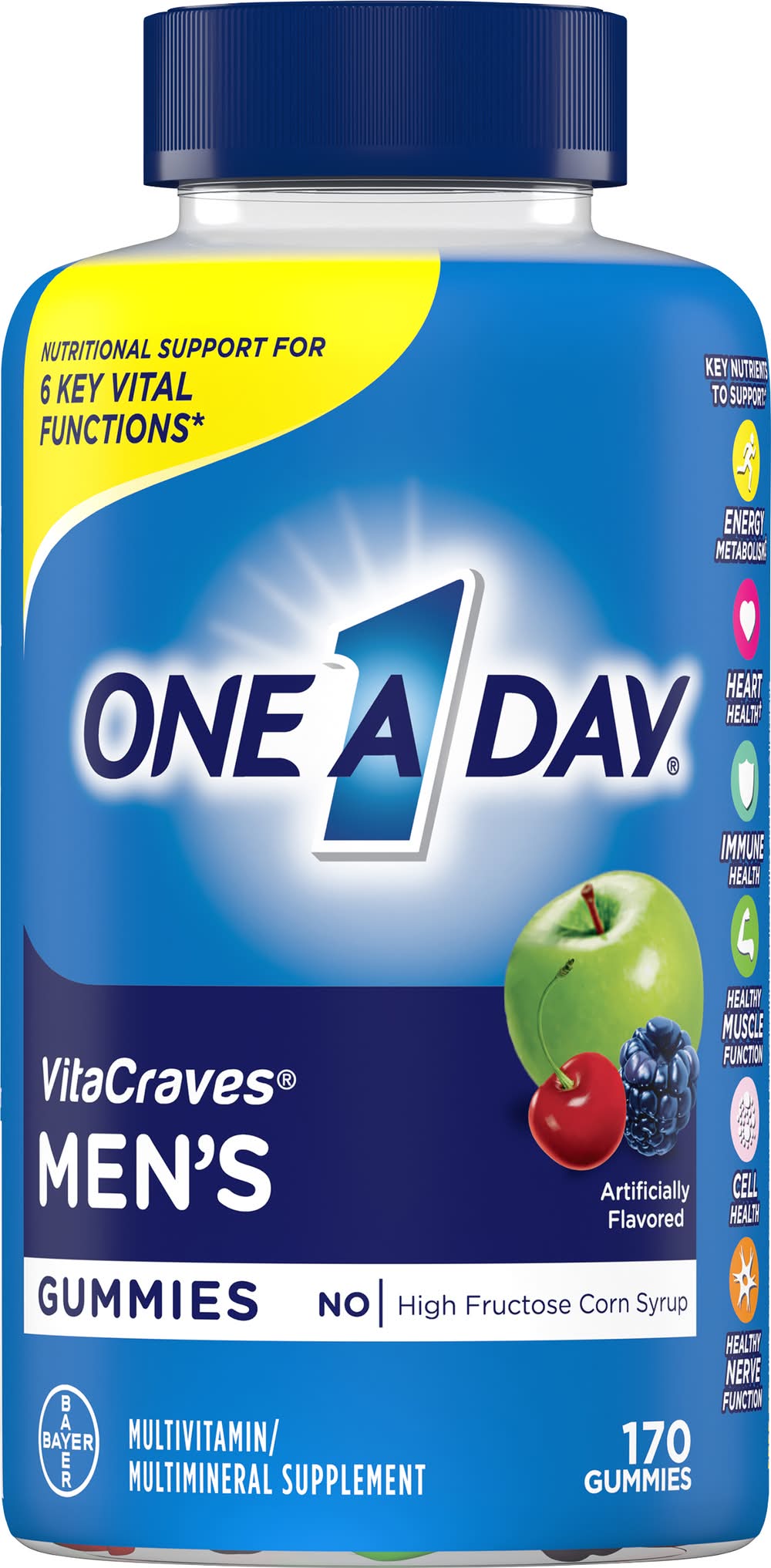 One A Day Vitacraves Multivitamin Gummies, Men (15.6 oz, 170 ct)