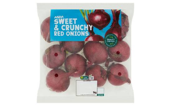 Asda Sweet & Crunchy Red Onions 1kg