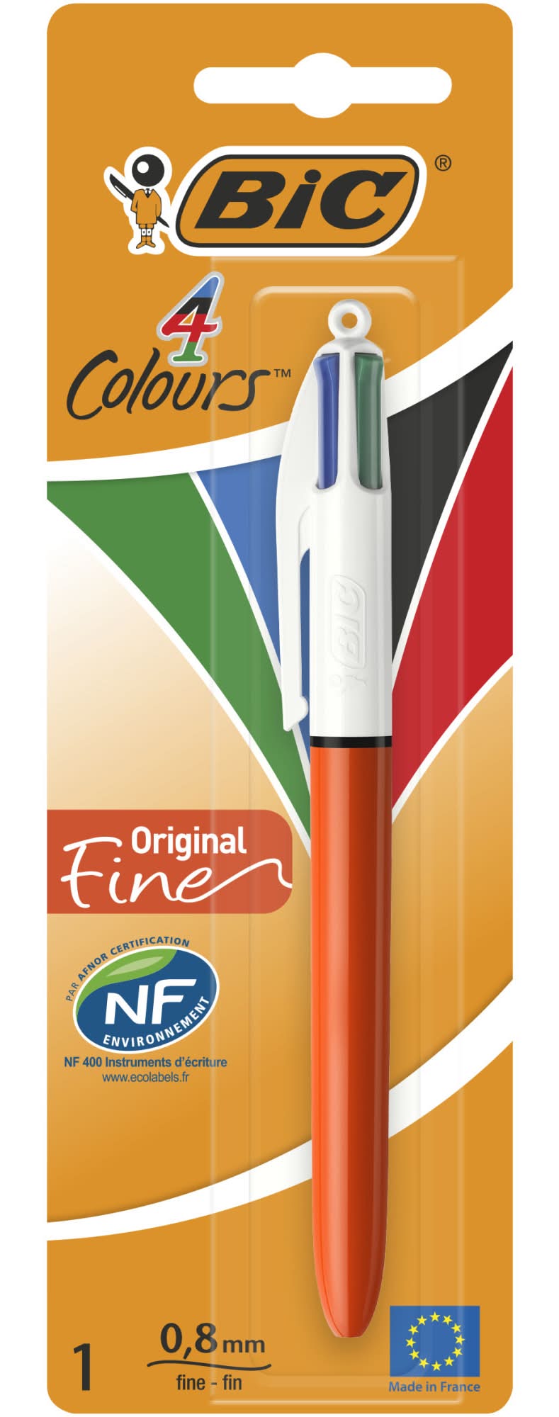 BiC - 4 Couleurs original stylo-bille rétractable pointe fine