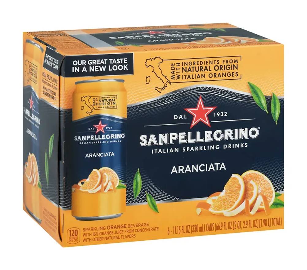 San Pellegrino Arianciata Sparkling Drinks - 6 Pack