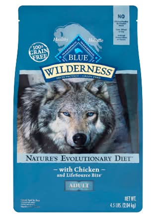 Blue Buffalo Wilderness Nature's Evolutionary Diet Dry Dog Food, Chicken, Adult (4.5 lbs)