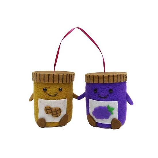 H for Happy™ Peanut Butter and Jelly Figures  Wall Decoration in Brown/Purple