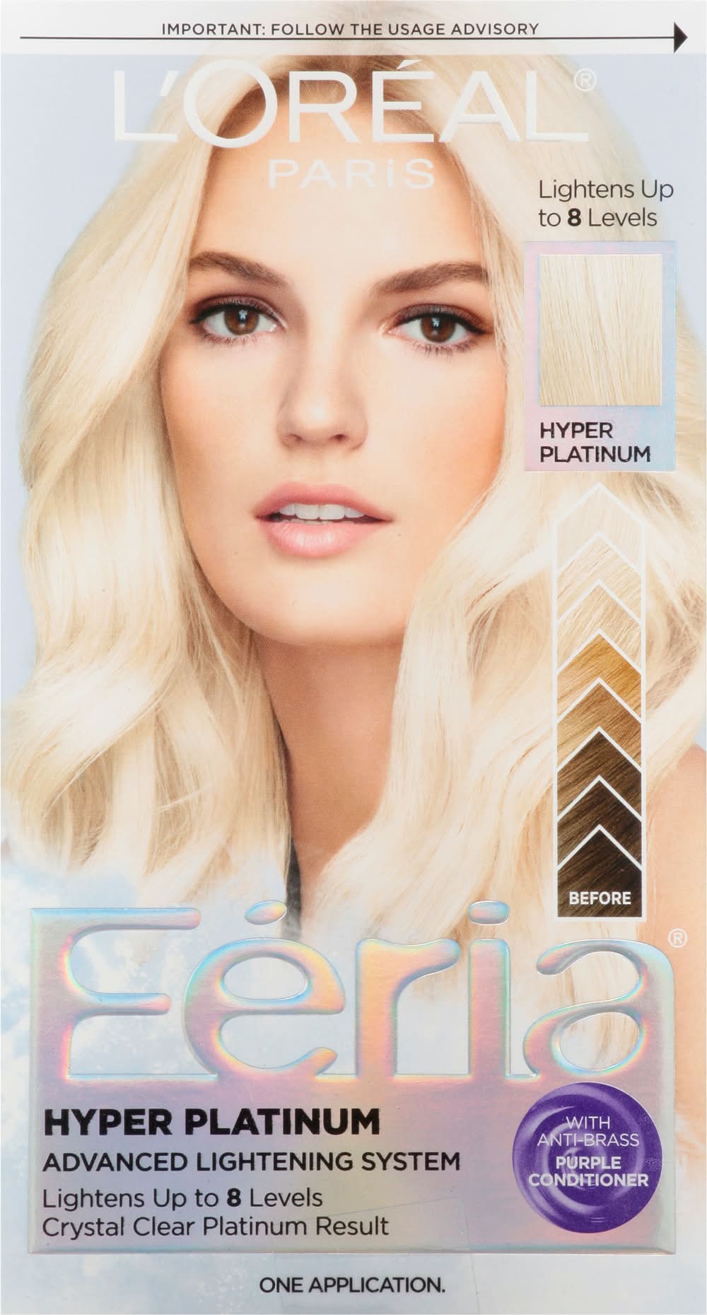 Feria Advanced Lightening System Hair Color, Hyper Platinum