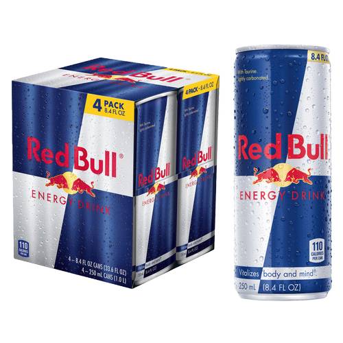 Red Bull Energy Drink (4 pack, 8.4 fl oz)