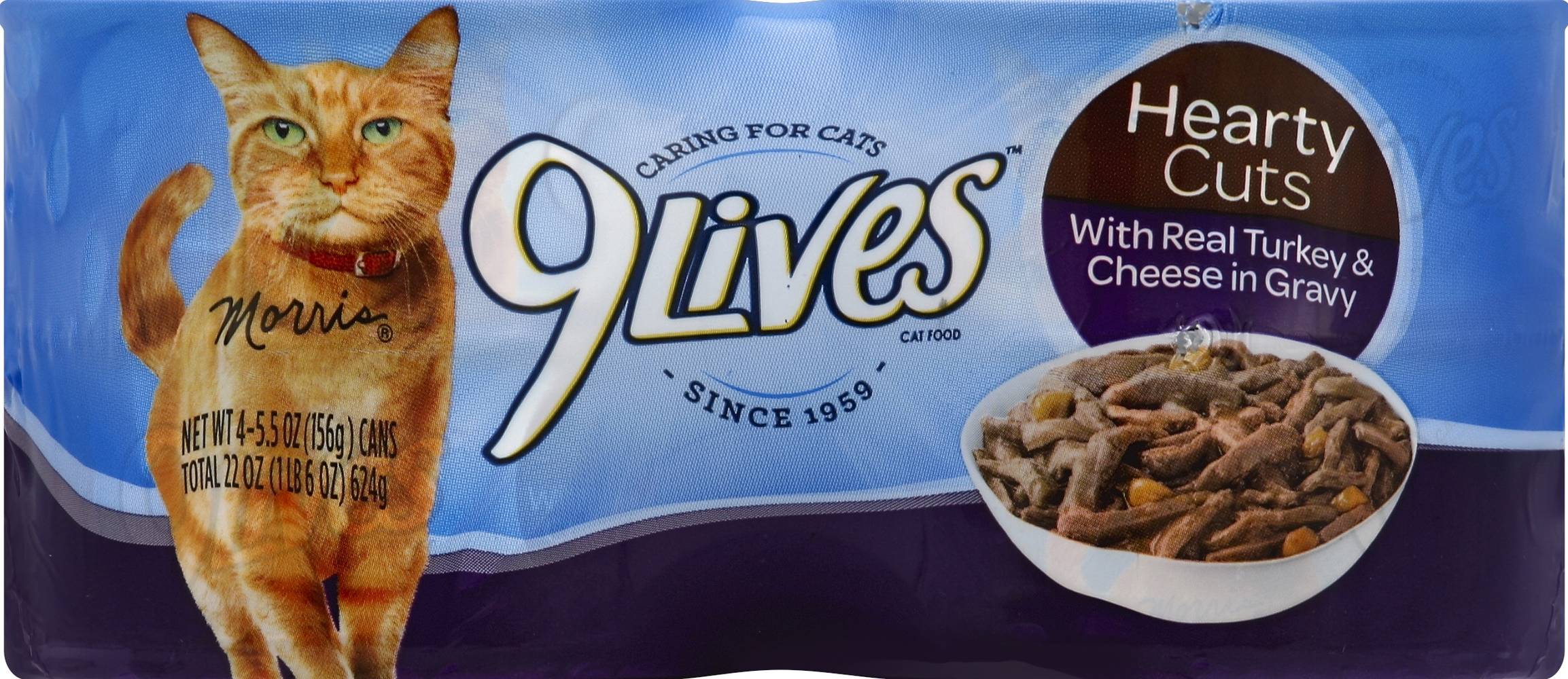 9Lives Hearty Cuts Cat Food With Real Turkey & Cheese in Gravy (1.38 lbs)