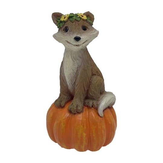 Fall Mini Fox On Pumpkin By Ashland