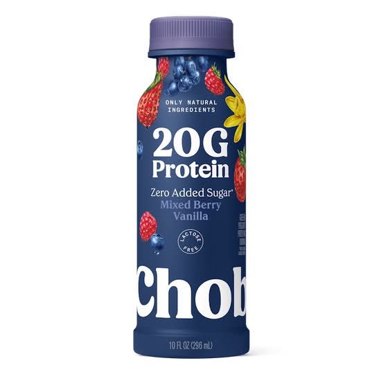 Chobani® Greek Yogurt Drink Mixed Berry Vanilla 10 oz Bottle