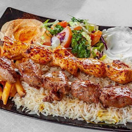 Beef Chicken Kebab Plate