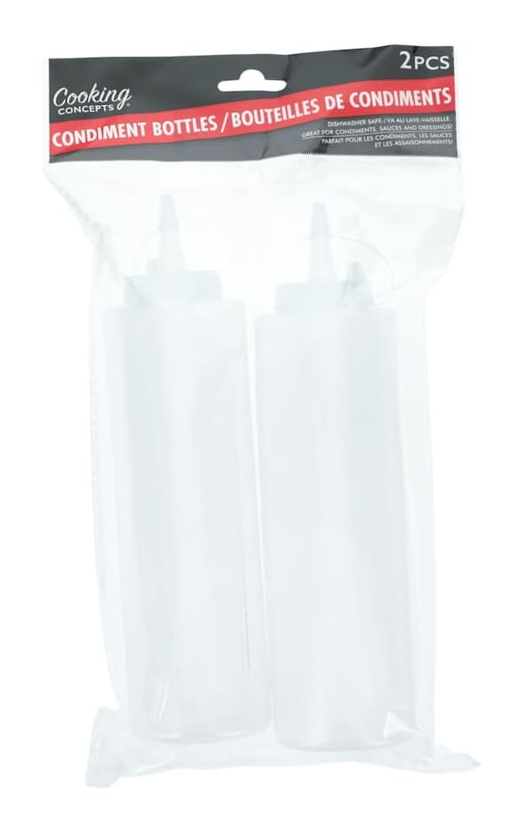 Cooking Concepts Clear Condiment Bottles (2 ct)