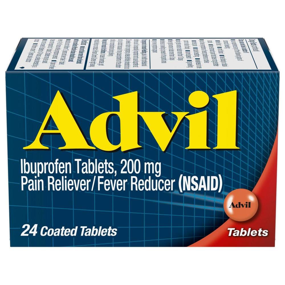 Advil Ibuprofen Pain Reliever Tablets (1.6 oz, 24 ct)