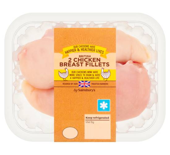Sainsbury's British Fresh Chicken Breast Fillets (2 pack)