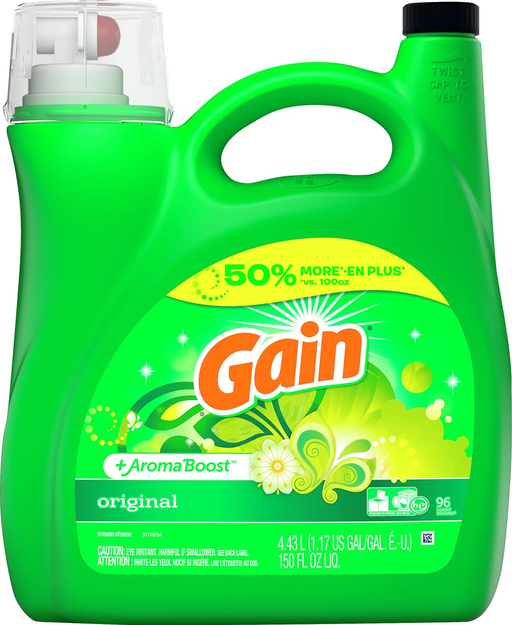 Gain +Aroma Boost Original Liquid Laundry Detergent (150 fl oz)