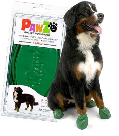 Pawz Waterproof Dog Boots, Green, X-Large, 12-pack (12 pack)