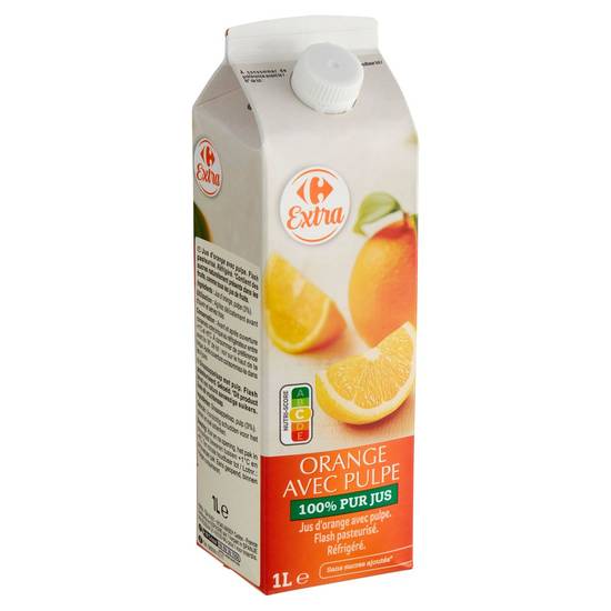 Carrefour Extra Sinaasappel met Pulp 1 L