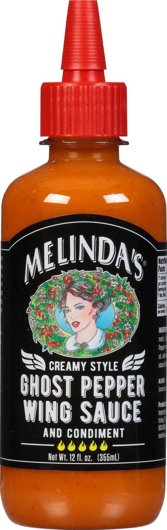 Melinda's Creamy Style Ghost Pepper Wing Sauce and Condiment