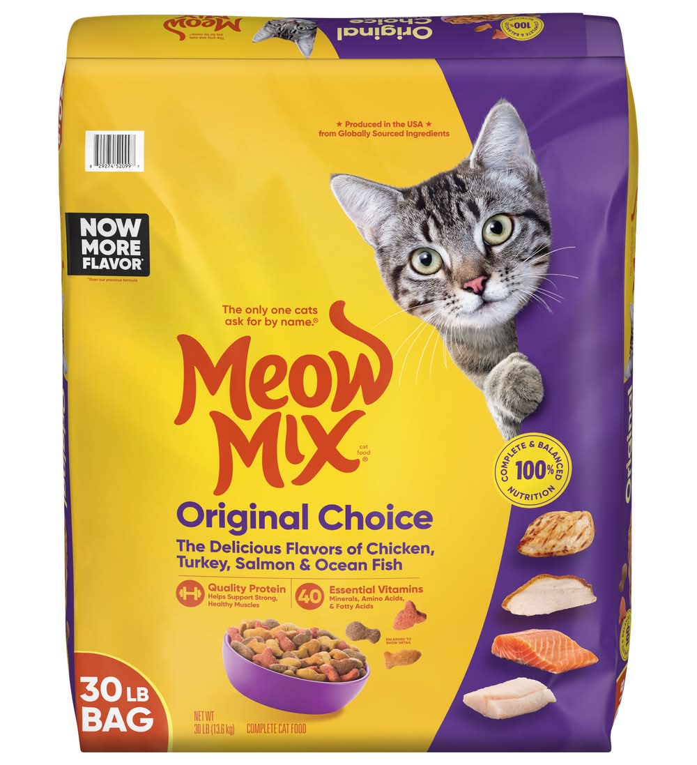 Meow Mix Original Choice Dry Cat Food, Assorted (30 lbs)