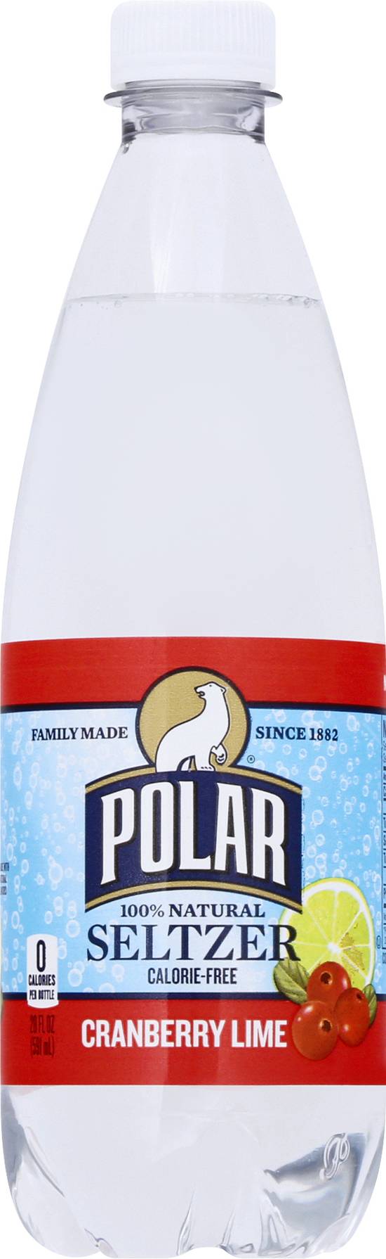 Polar Natural Seltzer (20 fl oz) (cranberry lime)