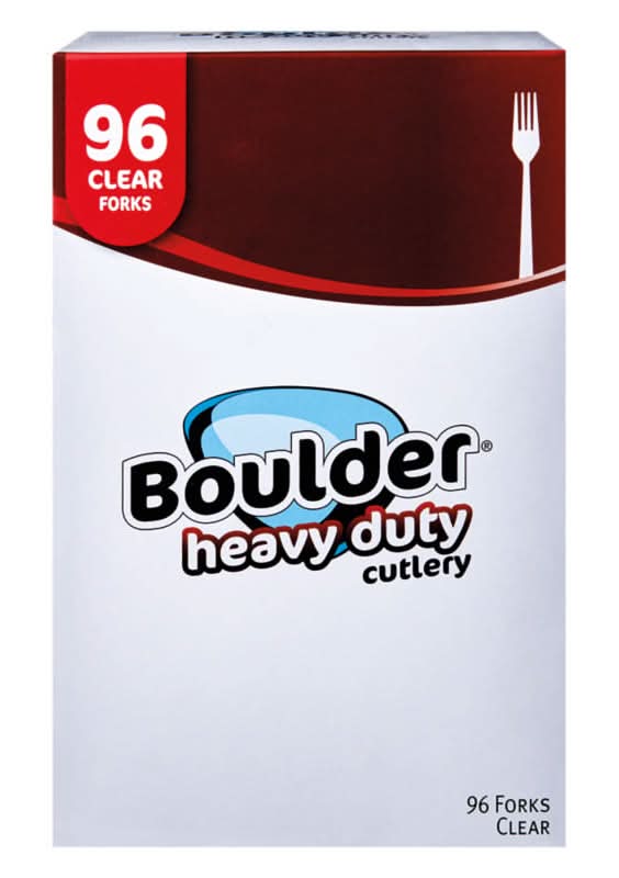 Boulder Canyon Heavy Duty Clear Cutlery Forks
