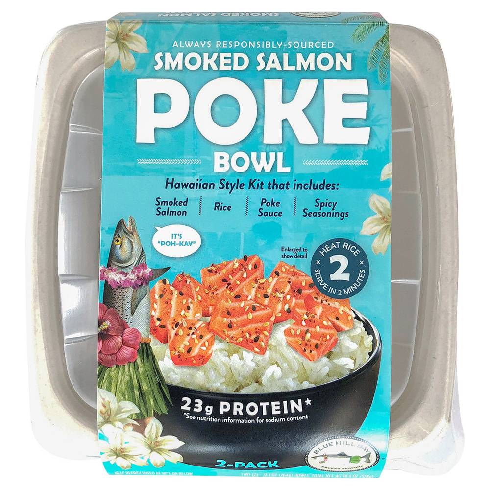 Blue Hill Bay Smoked Salmon Poke Bowl, 9.3 oz, 2 count