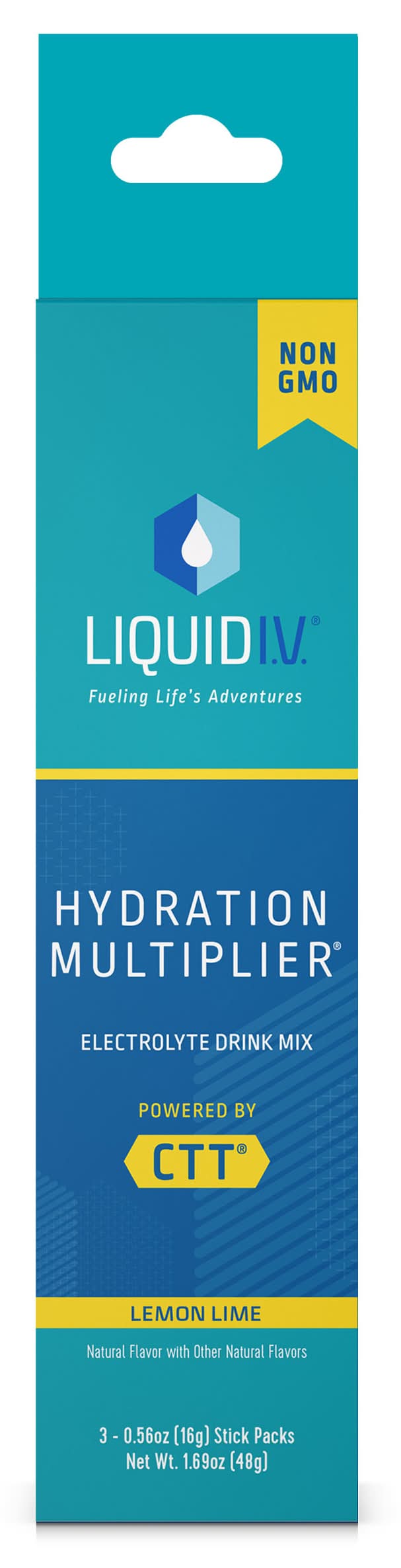Liquid I.V. Hydration Multiplier Electrolyte Drink Mix, Lemon Lime (3 x 0.56 oz)