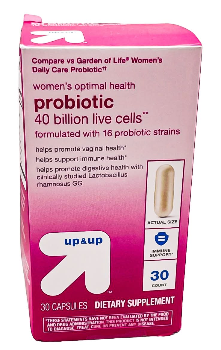 up&up Women Optimal Health Probiotic For Vaginal Immune & Digestive Support Capsules (30 ct)