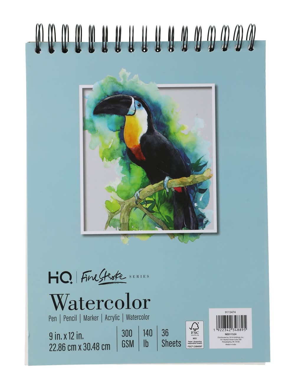 Large Watercolor Sketchbook 9in x 12in