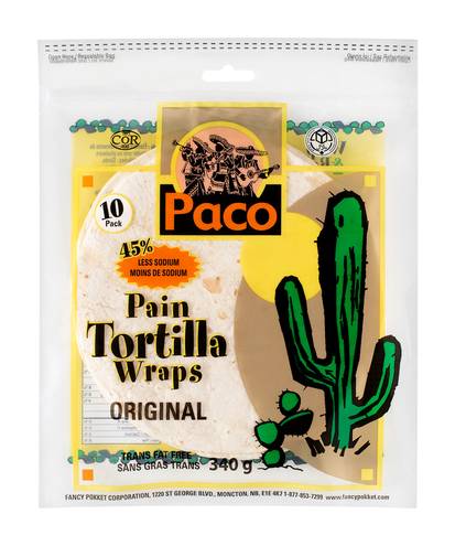 Paco Original Tortilla Wraps, 7 in (340 g, 10 ct)