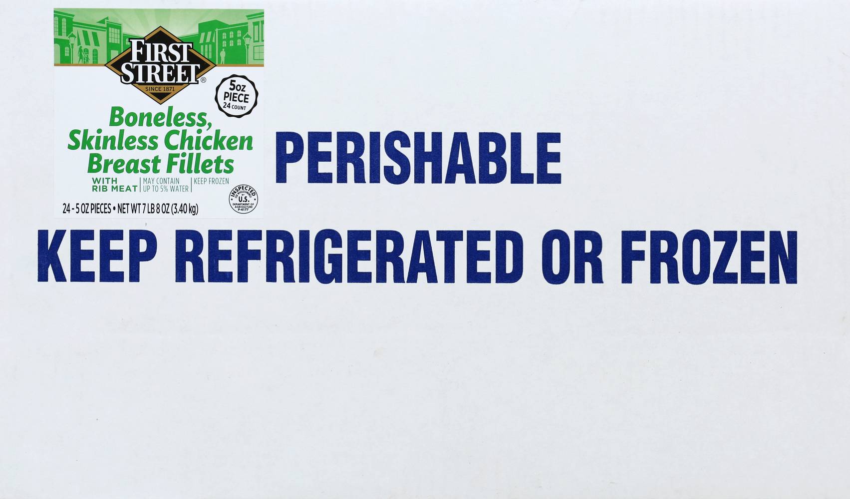 First Street Boneless Skinless Chicken Breast Fillets (120 oz, 24 ct)