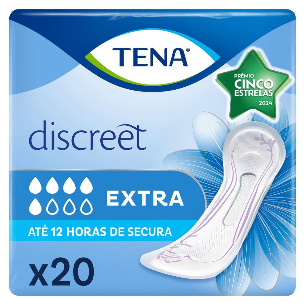 Tena - Pensos Incontinência Mulher Discreet Extra, 20 unidades