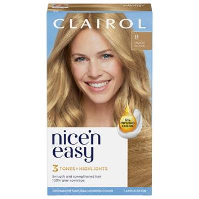 Clairol 8 Medium Blonde Nice'n Easy Hair Color