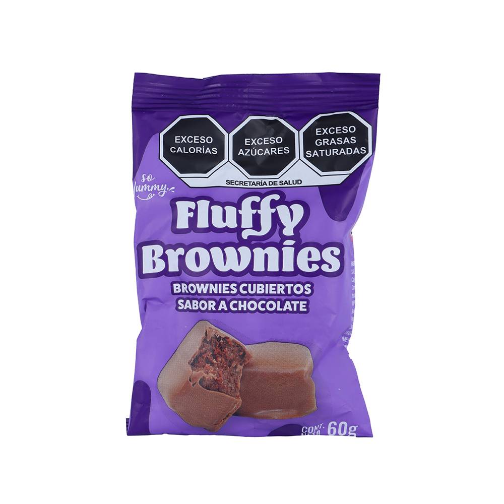 Miniso fluffy brownies cubiertos (chocolate)