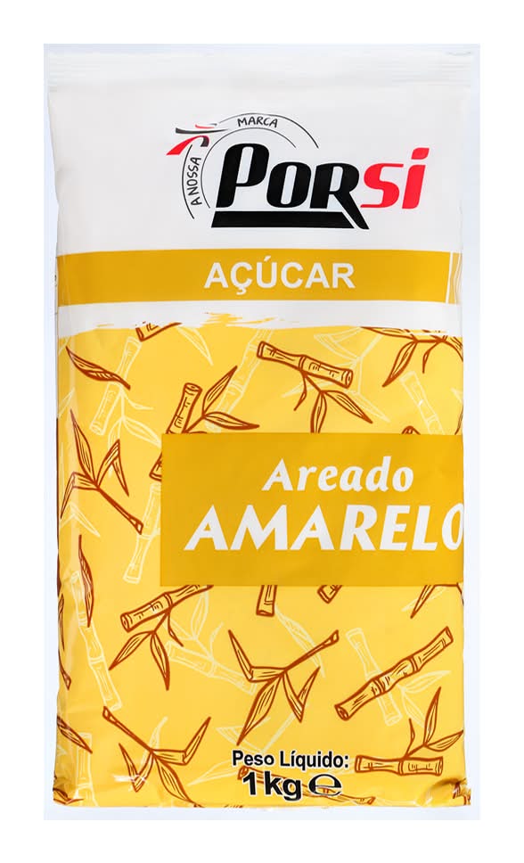 Porsi  - AÃ§Ãºcar amarelo, embalagem de 1 kg